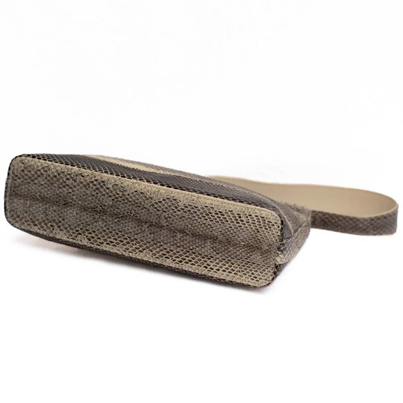 VTG Monica by Magli Python Snakeskin Shoulder Bag Y2K Italian Luxury Purse Glam - Picture 6 of 9